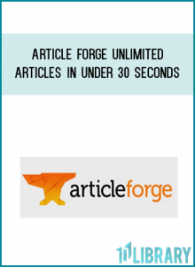 Since Article Forge uses deep understanding to write like a human does, it doesn’t require you to do any scraping. This means no worrying about proxies, complicated settings, or programming. All you need to do is click a single button and Article Forge gives you back an article! Remember, Article Forge is the only tool that uses this deep learning, and is the only tool that will actually write articles for you.
