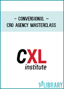This master course for CRO agencies and consultants is a hands on and practical live online training program taught by the person most qualified to do so: conversion optimization legend Craig Sullivan.