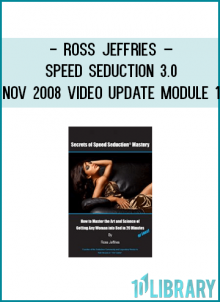 The second module will be a video mini-seminar taught by me as an in-depth exploration of a Speed Seduction® tool, concept or technology. *
