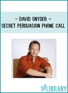 Join in on this secretly recorded phone call by Master Covert Hypnotist David Snyder.