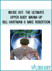 “Inside-Out: The Ultimate Upper Body Warm-up” creates a paradigm shift in the way athletes and strength trainers prepare for their workouts. By improving biomechanical alignment, restoring balance and activating the appropriate musculature, you’ll be well on your way to workouts that not only keep you healthy, but consistently improve your performance as well!