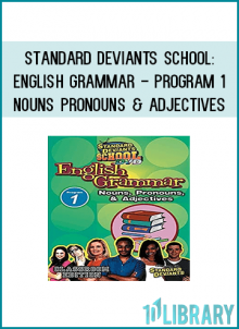 The Standard Deviants start off with three meaty parts of speech: the noun, which is a person, place, thing or idea the pronoun, which takes the place of a noun and the adjective, which describes or modifies a noun. Get set to get grammar!