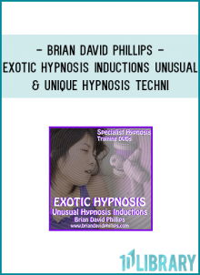 Within this DVD set, Brian David Phillips explains and demonstrates forty unusual or unique hypnosis induction techniques with through which a hypnotist can guide a trance partner into hypnosis, appropriate for therapeutic, introspective, or recreational contexts.