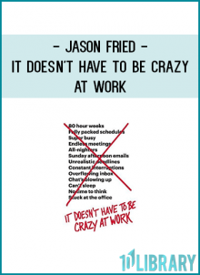 n this timely manifesto, the authors of the New York Times bestseller Rework broadly reject the prevailing notion that long hours, aggressive hustle, and "whatever it takes" are required to run a successful business today.