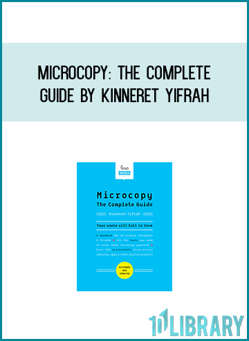Microcopy The Complete Guide by Kinneret Yifrah