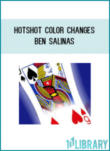 Watch and Learn as Ben Salinas teaches over 50 Hot Shot moves with cards. On this 2-DVD set Ben will take you step by step though the handling, mechanics and performance of color changes using a regular deck of playing cards!