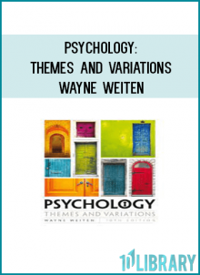 PSYCHOLOGY: THEMES AND VARIATIONS, 10th Edition, is a fusion of the full-length and briefer versions that preceded it. The text continues to offer a superb thematic organization together with practical applications and examples that help students see beyond research to big-picture concepts. Often described as a challenging book that is easy to learn from, the book surveys psychology's broad range of content with three aims: to illuminate the process of research and its relationship to application, to show both the unity and diversity of psychology's subject matter, and to help students master the basic concepts and principles of psychology with as little struggle as possible. Weiten's themes provide unifying threads across chapters that help students to see the connections among different research areas in psychology. A dynamic, teaching-oriented illustration program -- including new color-coded Concept Charts -- further enhances these themes.